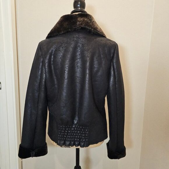 Romeo and Juliet Faux Leather and Faux Fur Jacket Size 7 - Picture 5 of 8